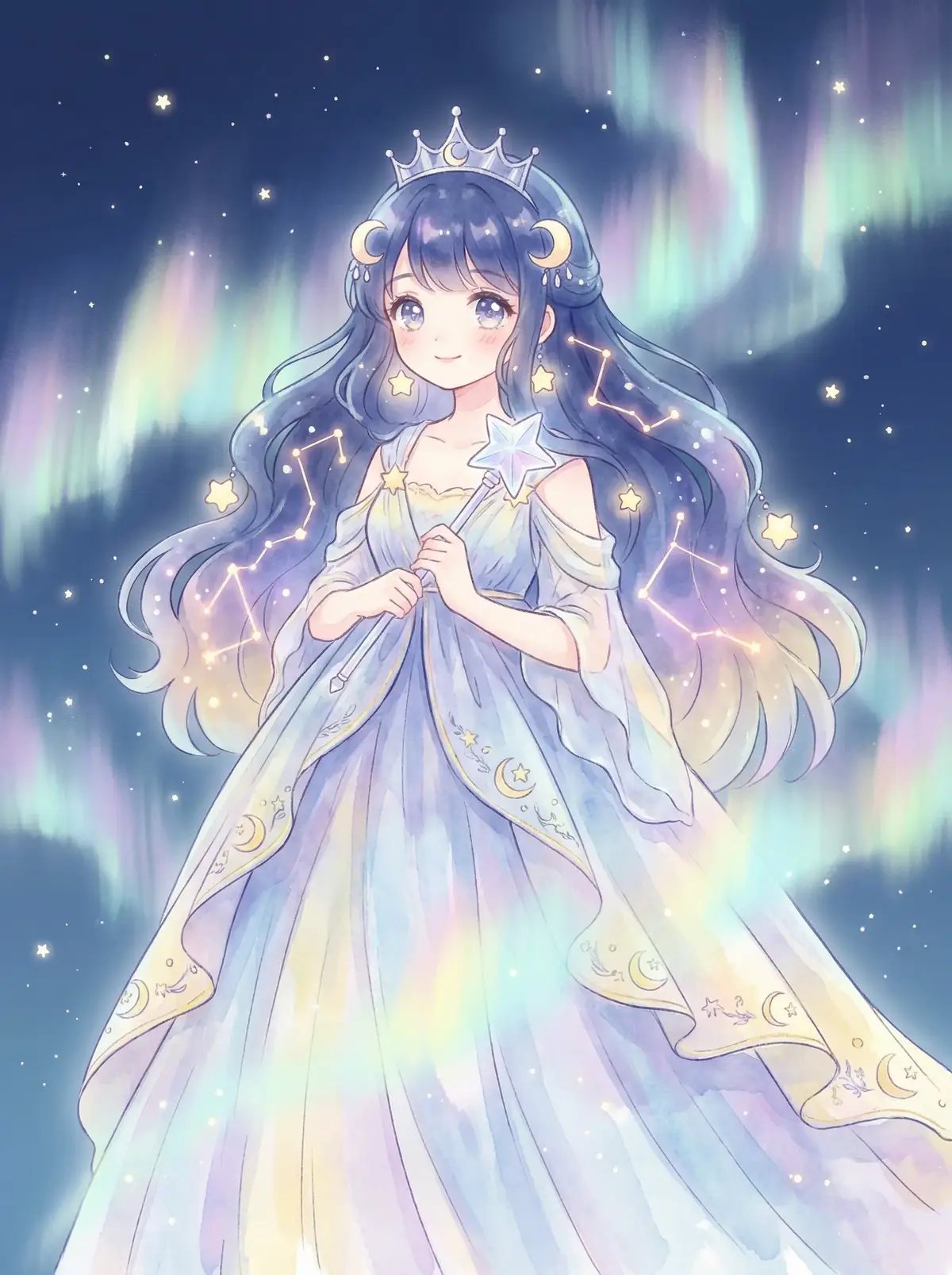 蜜芽.MIYA188.CNN永不失联 51DADOU - 星辰公主希尔角色设定图，手持星光权杖